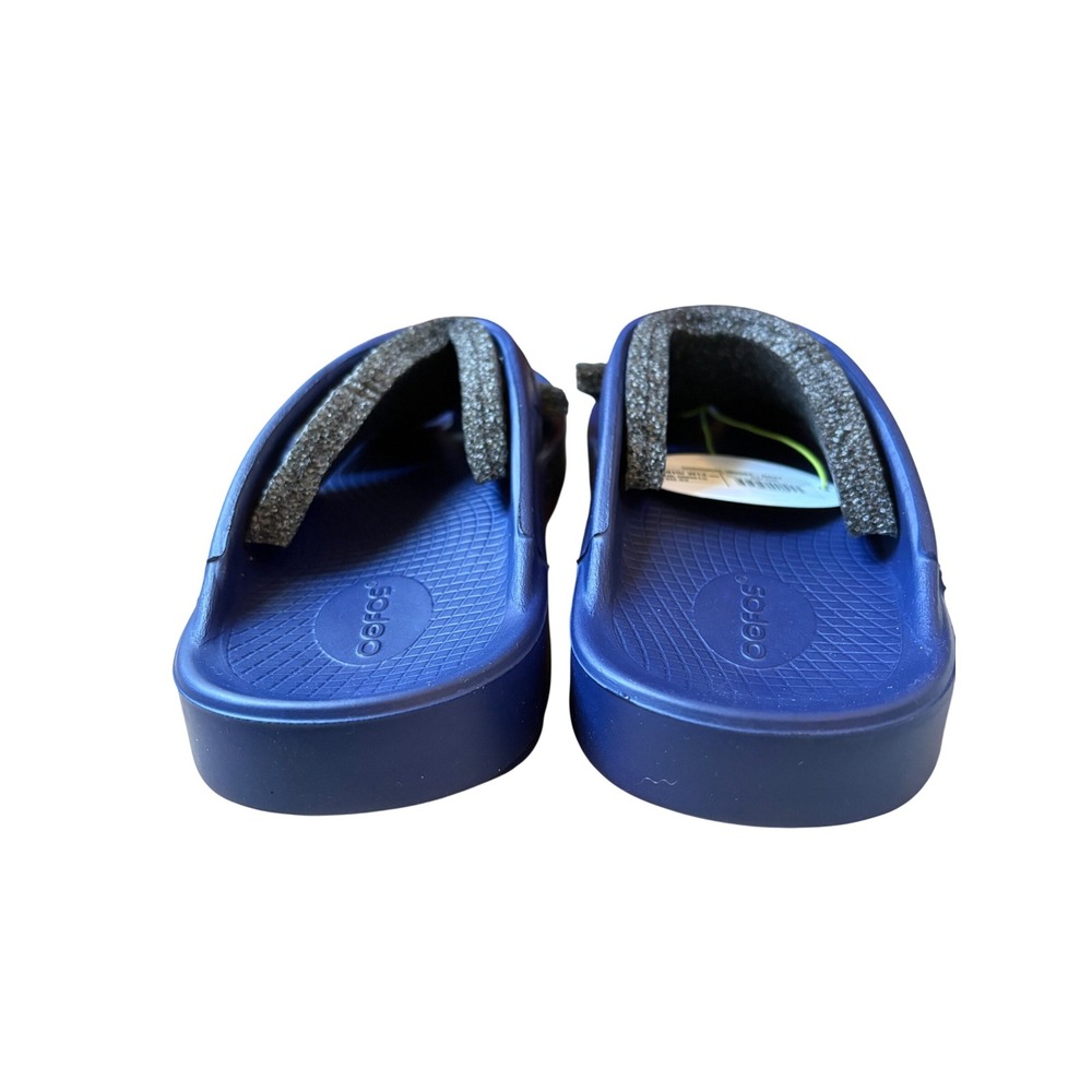 OOFOS OOriginal Recovery Sandals Blue Unisex Thong Flip Flops 1000 W12 M10 NWT - Picture 3 of 12